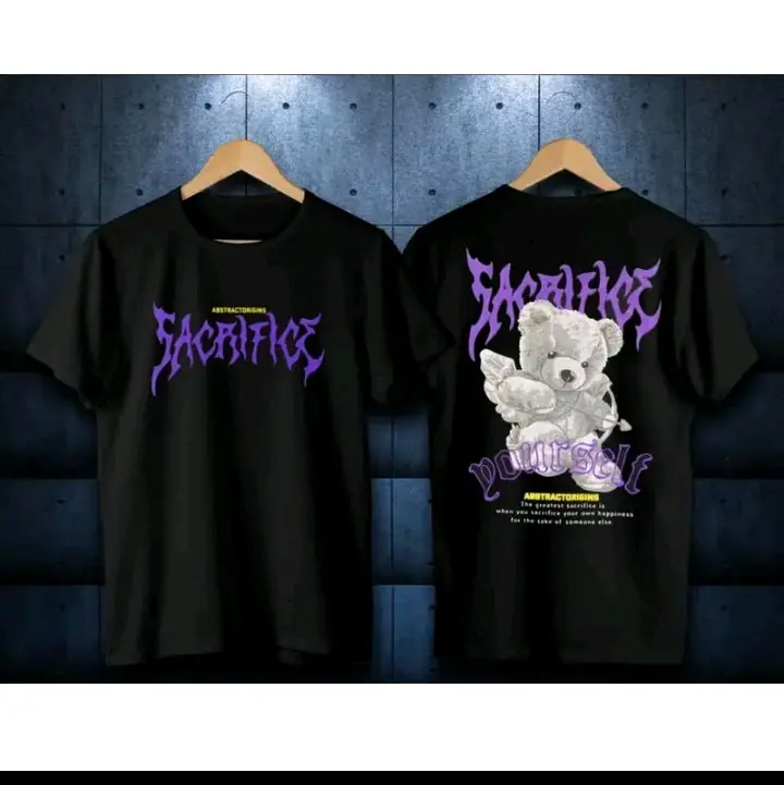 kaos distro t-shirt terbaru model kekinian pria dan wanita motif BONEKA IMUT Combed bajupria leng 24s ramadhan outfit cowok baju co cotton 2
