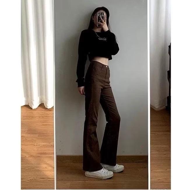 Jeans Cutbray Highwaist Wanita Celana Jeans Wanita Celana Cutbray Stretch Import Cutbray Kekinian 5