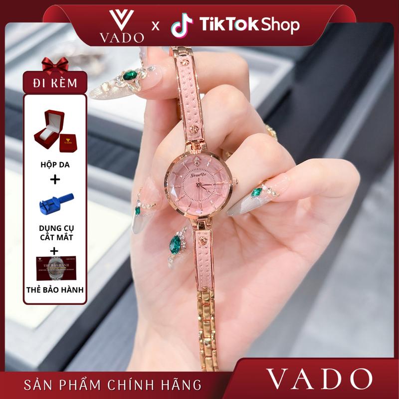 LIVE - DH1501J Đồng Hồ Nữ Mặt Tròn Phong Cách Sang Trọng KÈM DÂY CHUYỀN D57 - COMBO136