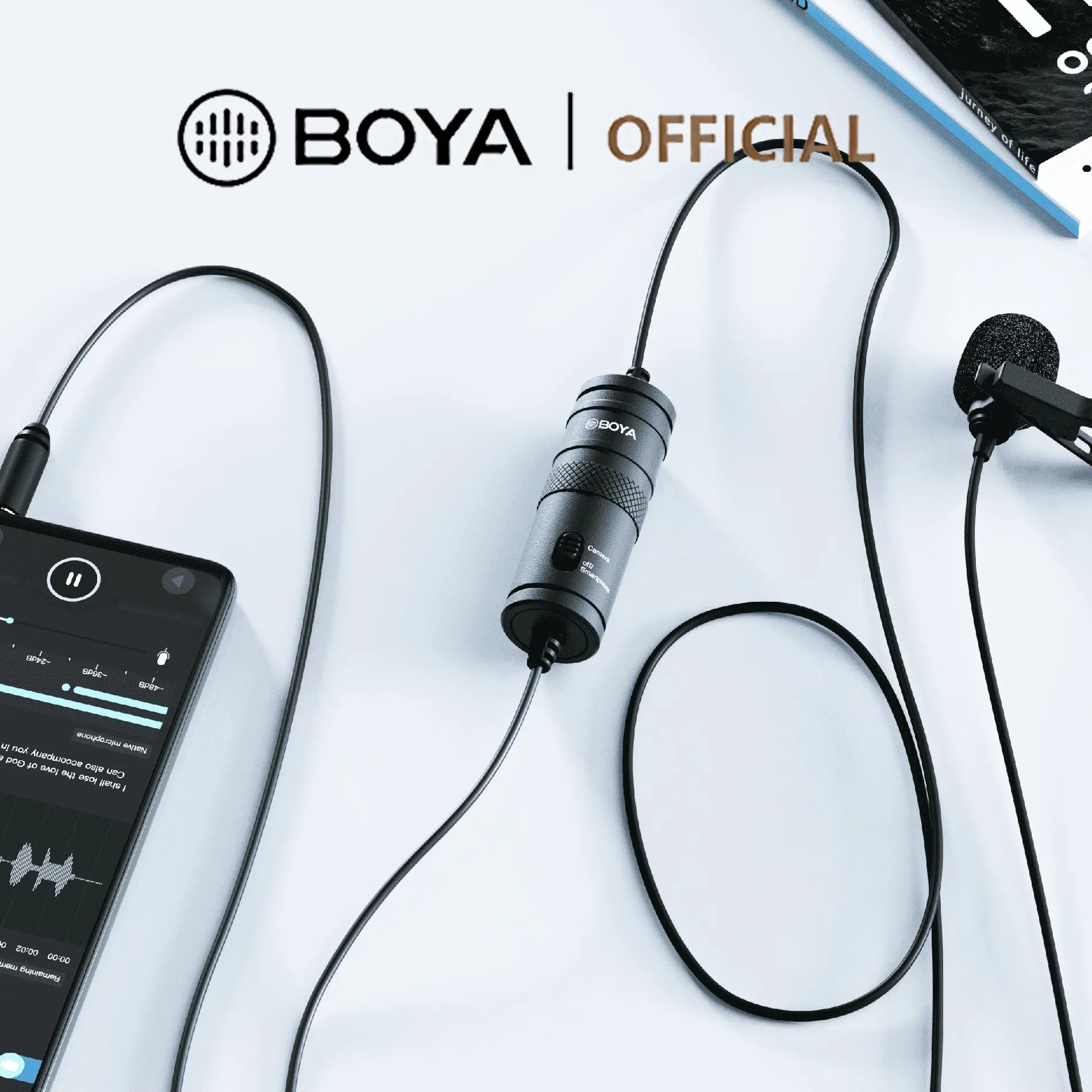 Micro Lavalier, BOYA BY-M1, Bộ Thu Bắn Ống Nghe Đa Hướng, Mic Ve Áo, Tương Thích Với Điện Thoại Thông Minh, iPhone iOS Và Android, Máy Ảnh Hành Động, PC Vlog Phát Trực Tiếp Trực Tiếp, Đầu Vào 3.5Mm TRRS