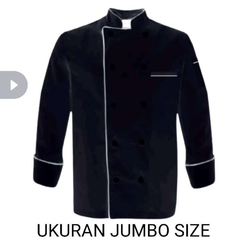 Srm Baju Chef Ukuran Jumbo 4XL & 5XL Bahan Drill pria dan wanita 4
