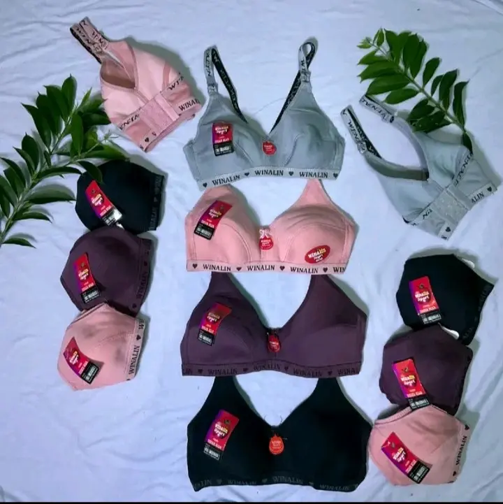 2,3,6 pcs bra sprot tampa Busa Dewasa dan remaja polos size 32,34,36,38,40,42,44,46 Wanita Nyaman