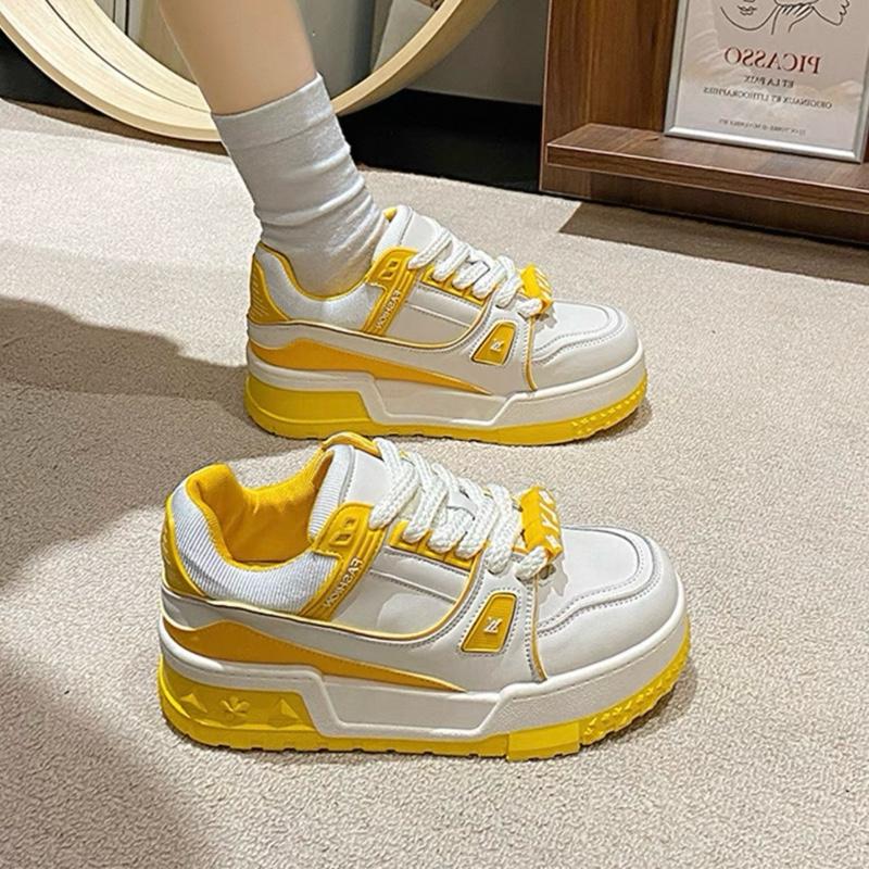 Giày Sneakers nữ đế bằng thời trang, độn đế 5cm, màu sắc trẻ trung và phong cách