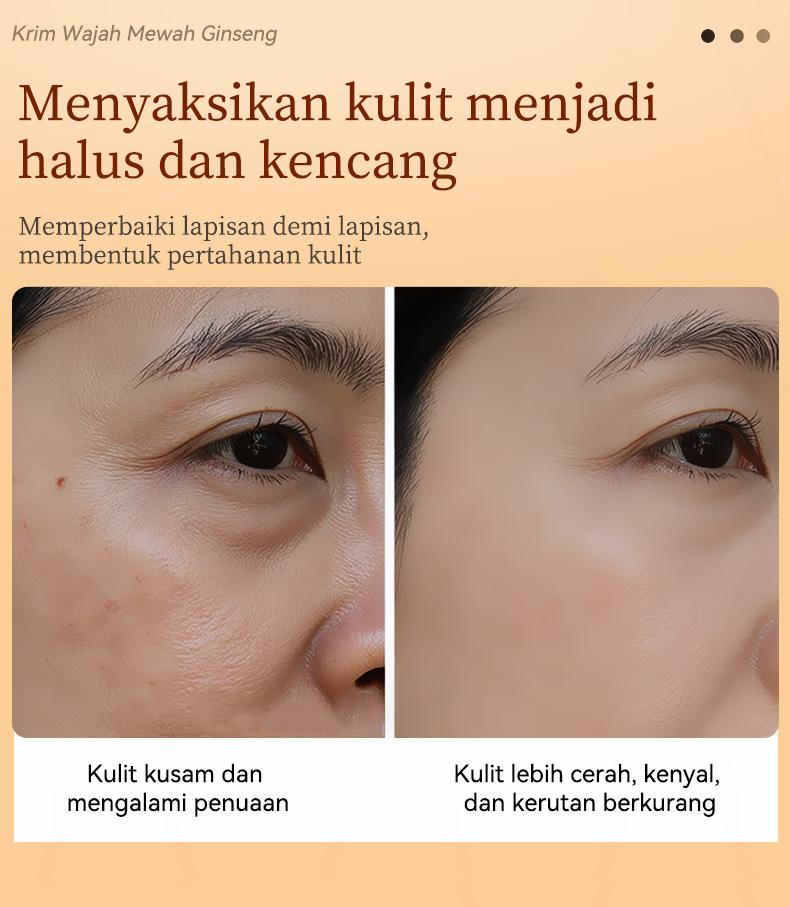 BPOM HEYXI GINSENG NOURISHING CREAM Perawatan kulit/pelembap/pengencang/pencerah/persiapan cepat untuk orang malas/Kemasan portabel/Gunakan di siang hari