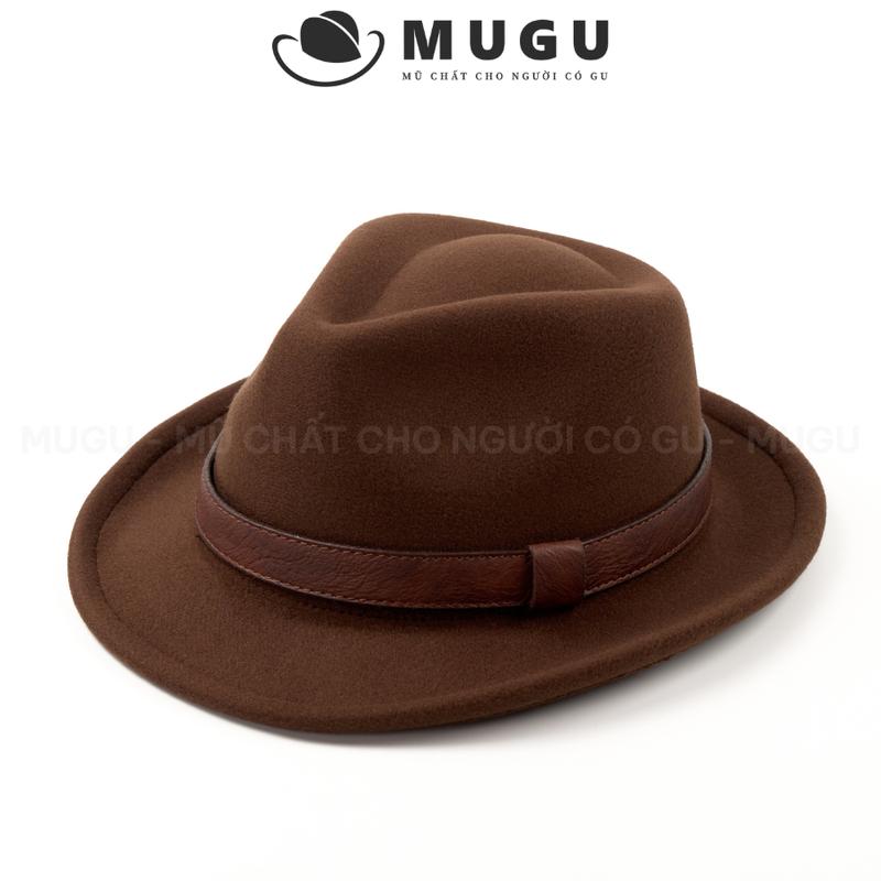 Mũ Phớt Nam Trung Niên FN44 Dáng Trilby - Mũ Fedora Vành Ngắn Sang Trọng Cho Quý Ông | MUGU Hat Cao Su