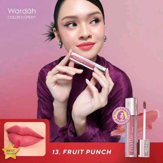 Wardah Matte Lip Cream.tekstur lip cream lembut untuk aplikasi sekali oles dengan warna merata.matte finish intens yang tahan lama. 7