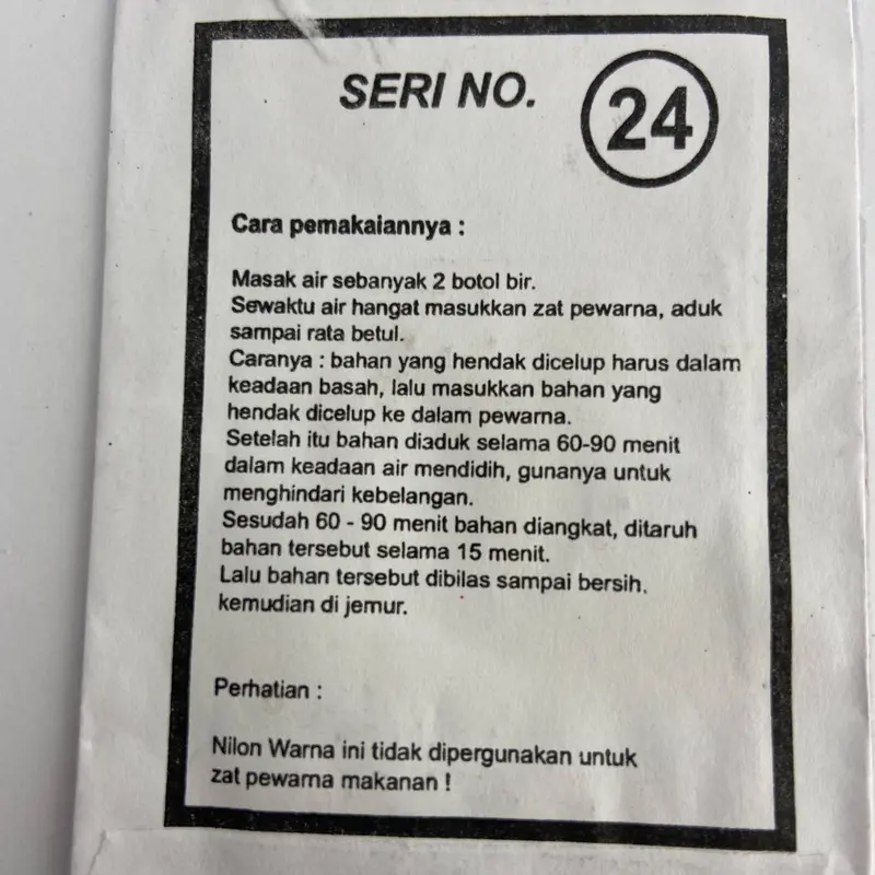 ￼Wenter Cap NILON PEWARNA ORI Warna Wantex Pewarna Kain Pakaian Textil Permanen Jeans Silk batik Prakarya Kerajinan Craft Crafting Art Seni Kesenian Kertakes GROSIR TERMURAH WANTEK tie dye celup ikat TERMURAH Terlaris grosir shopping arena Malang 1