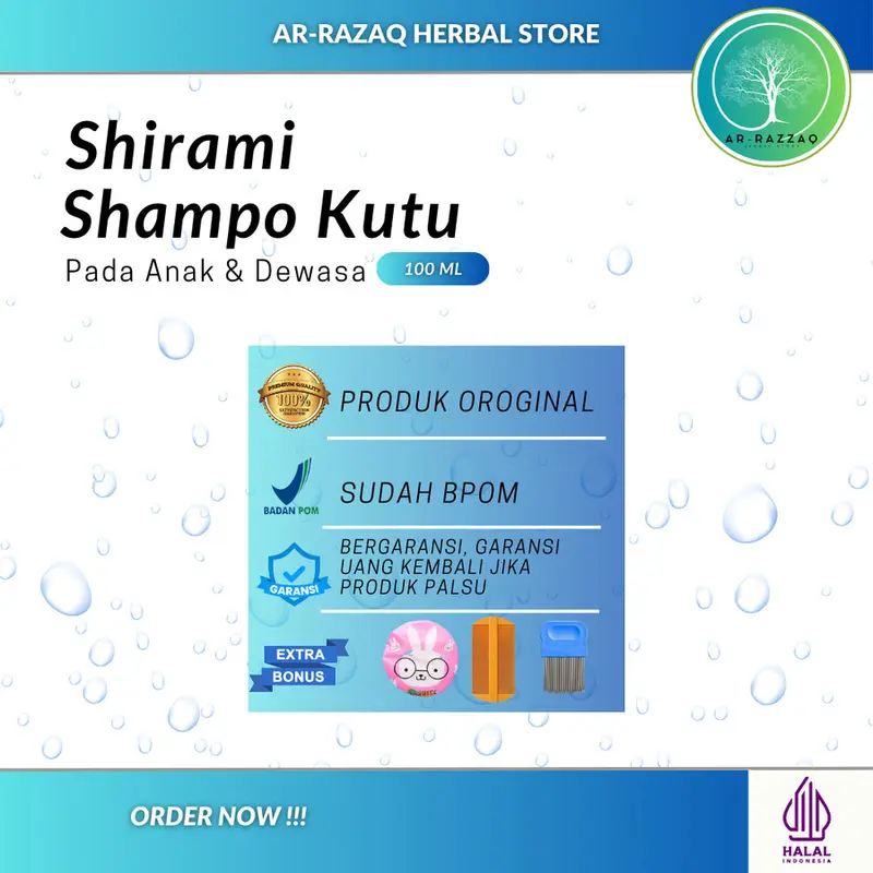 Shampo Kutu - Shampo Shirami Obat Anti Kutu Rambut Anak dan Dewasa - BELI 1 3