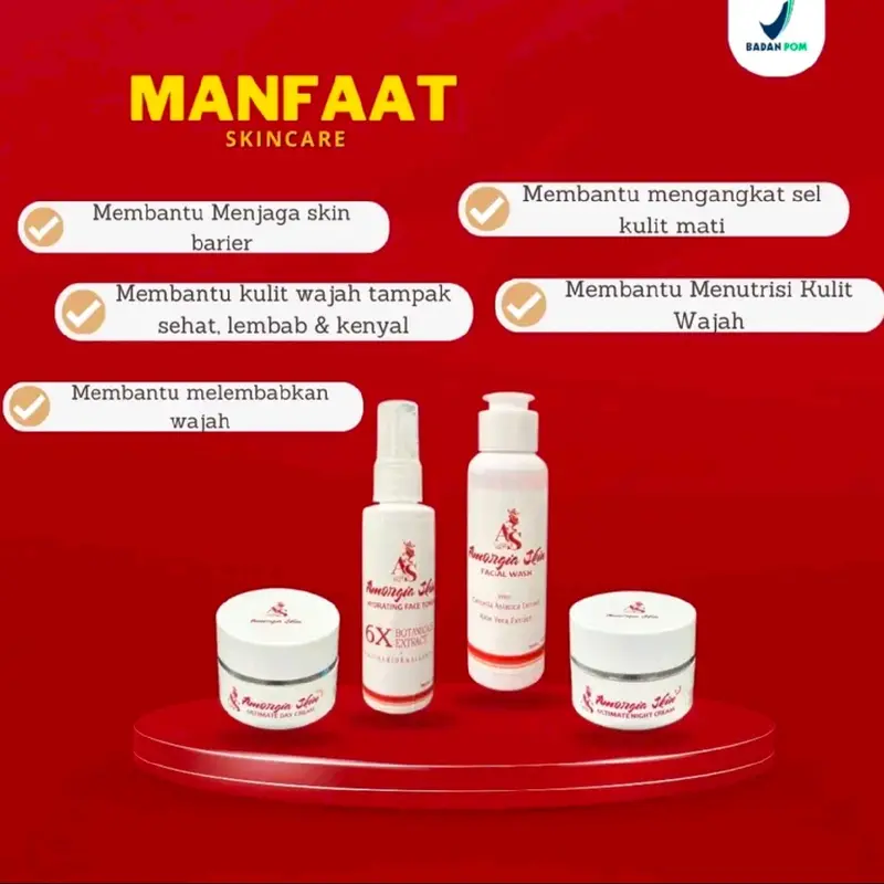 AMORGIA SKIN - 1 PAKET SKINCARE FOR ALL SKIN [ FACIAL WASH, FACE TONER, DAY CREAM, NIGHT CREAM ] 2