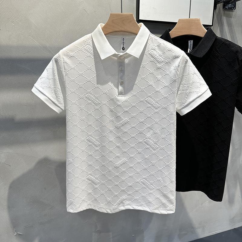 2025 polo shirt pria kaos polo cowok kaos kerah pria dewasa polo hitam pria 5