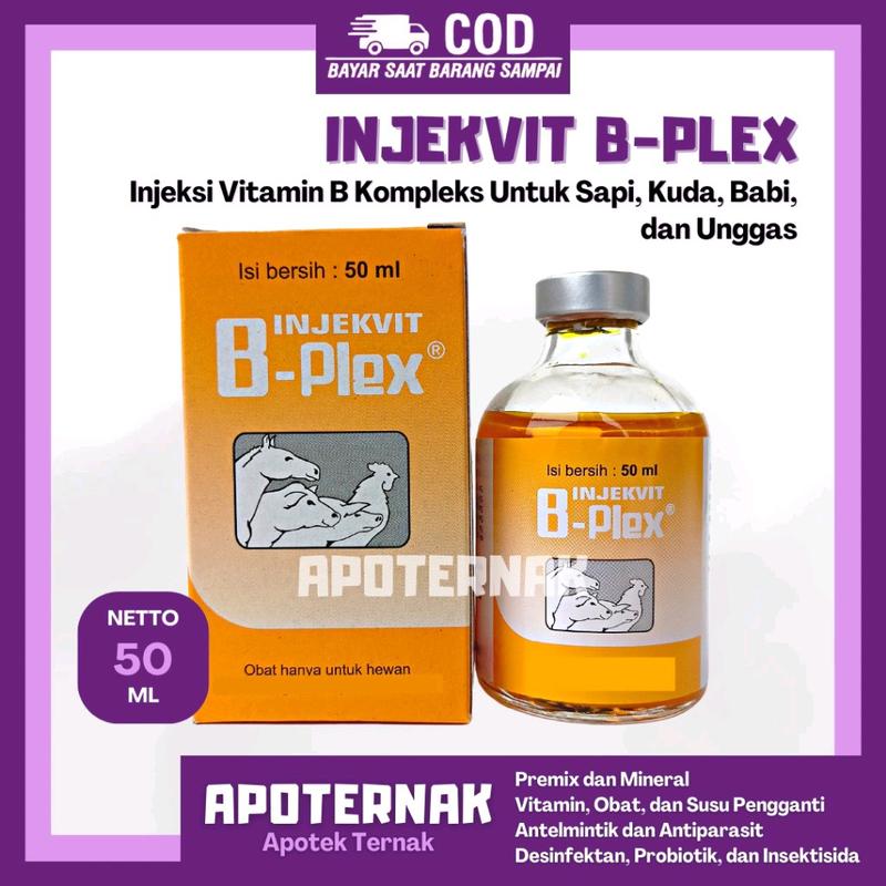 INJEKVIT B PLEX 50 ml Inj - Tingkatkan Produktivitas dan Imun Hewan B ...