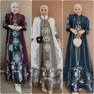 Dress Abaya Spesial Ied Gamis Printing Luxury Gamis Lebaran 2026 dengan Desain Elegan dan Warna Menawan