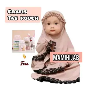 Mukena anak perempuan BABY KIDS bayi balita Jersey adem tanggung polos kecil 1 2 3 4 5 tahun RUKUH ANAK