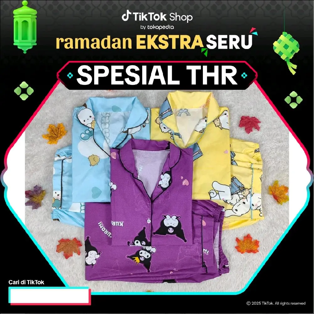 PAKET MURAH 100RB ++ DAPAT 3 SETEL PIYAMA DEWASA JUMBO (LENGAN PENDEK & CELANA)