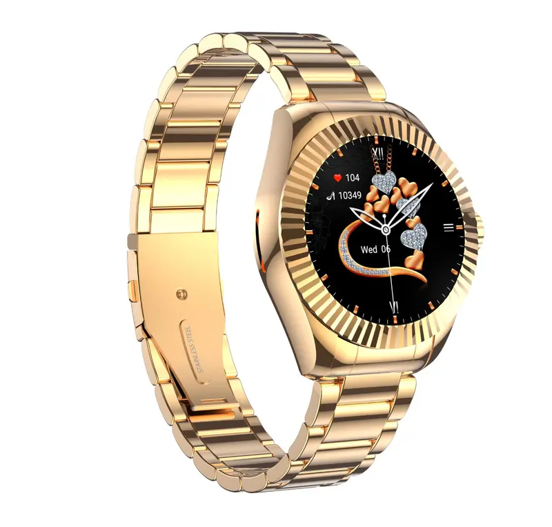 GMOVE GW59 Smart Watch (Answer/Make Call) for Women AI Voice Assistant, AMOLD Screen 1.04" Retina Display Fitness Tracking Health Monitoring Smartwatch, IP67 Waterproof Long Battery Life, Compatible for Android & iOS Bluetooth Jam Tangan 2