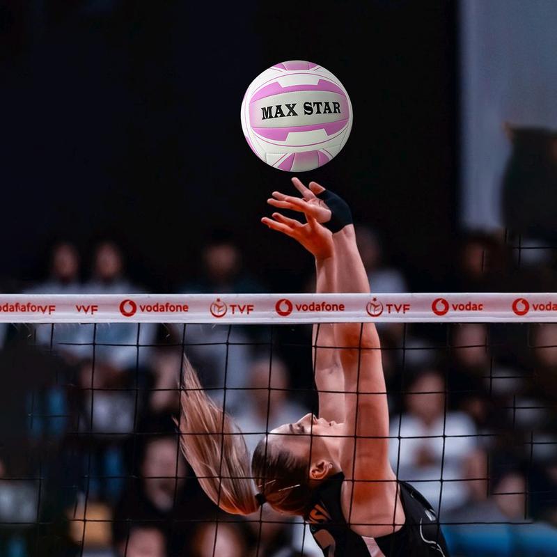 Bóng Chuyền Chuyên Nghiệp Max Star Pu Thích Hợp Cho Nam Và Nữ Chất Lượng Cao Giá Cả Hợp Lý Thích Hợp Cho Trẻ Em Học Sinh Người Lớn Tập Luyện Ngoài Trời giant ball volleyball thăng long mềm bicker boll mikasa trắng banh đánh chuyền parabol