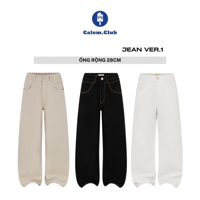 Calem.Club - Quần kaki jean Ver.1 dài suông ống rộng form unisex nam nữ quần jean ống rộng