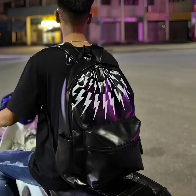 BALO DA NGÔI SAO SIZE 42 ĐỰNG LAPTOP , SÁCH VỞ A4 LAPTOP,Balo đi học,Balo đi chơi Bag Túi Đeo Vai Nam 6