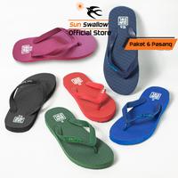 Gambar Paket 6 Pasang Sandal Jepit Karet Pria Sendal Sun Swallow Legian Series dari Sun Swallow Sandals Kota Administrasi Jakarta Utara 1 Tokopedia
