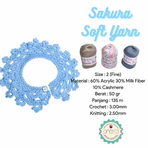 KATALOG - Benang Rajut Sakura Soft / Silk Cotton Milk Cotton Yarn - 1