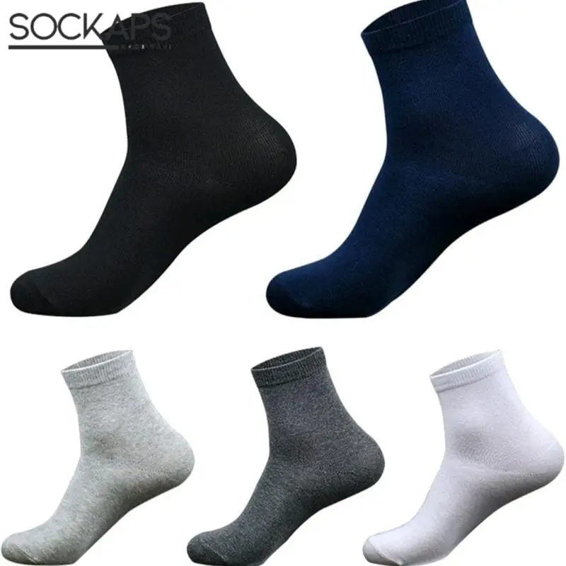 (3 Pasang) Kaos Kaki Pria 3/4 Men'sock Polos Kaos Kaki Dewasa Kerja Nyaman Lembut - Panjang 3/4