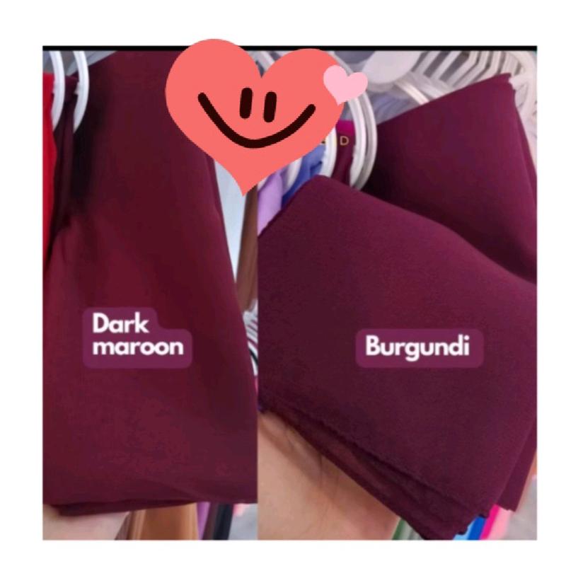 Hijab Segi Empat  Wine/ Burgendy 2