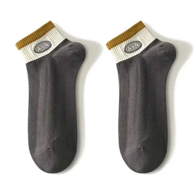 ELBER KS146 Kaos Kaki Cowok Pendek Unisex Motif Garis Polos Semata Kaus Kaki Socks Korean Fashion Y1804 4