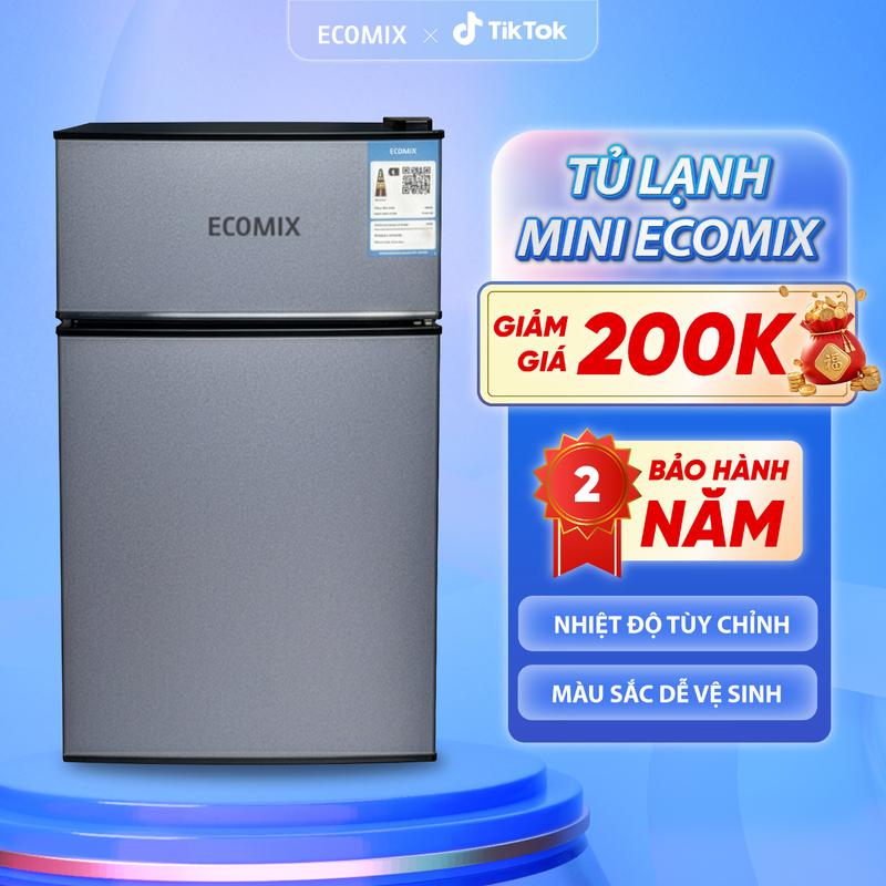  Tủ lạnh mini ECOMIX 2 ngăn đá ngăn mát 42L điều chỉnh nhiệt độ - bảo hành 2 năm 
