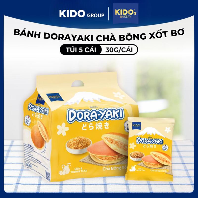 Bánh Dorayaki Chà Bông Xốt Bơ 30g - Cấu trúc bánh siêu mềm mịn, chuẩn Bakery