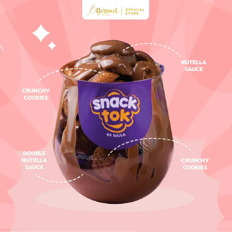 [ FLASH SALE ] ( BAYAR 2 DAPAT 5 ) 2 Snacktok ( nutella + matcha ) + Browbox Cheese + Choco Bonbon + Kriptok Pedas Asin Daun Jeruk [ Best Price ] 2