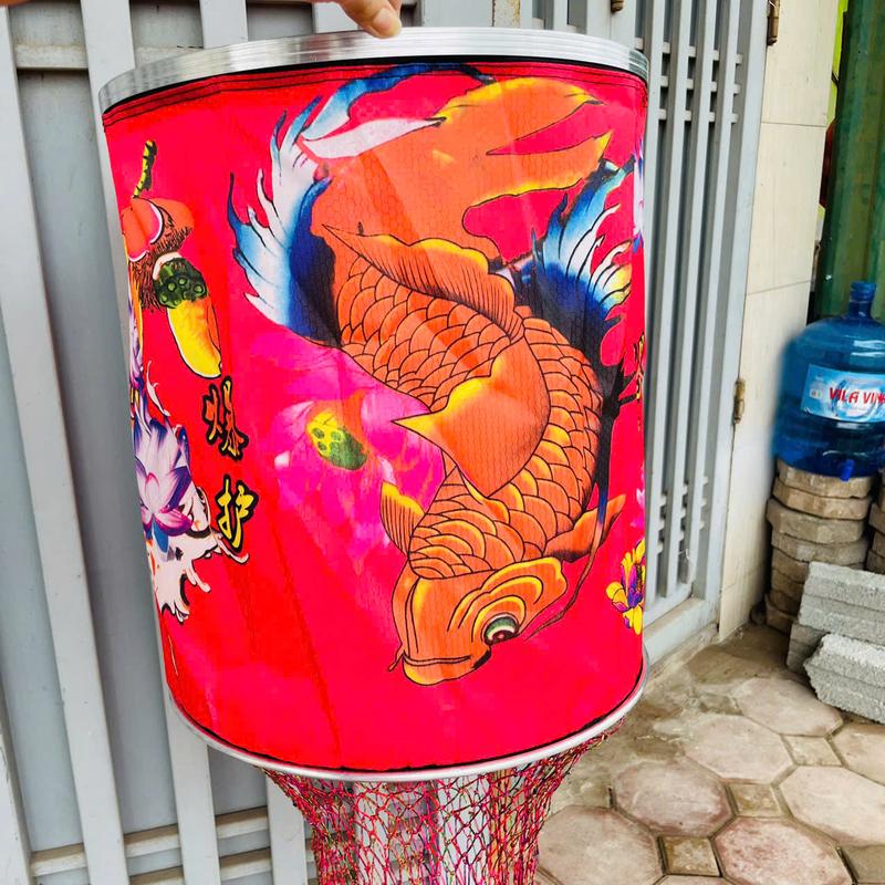 Rọng Đựng Cá Hình Cá Chép Mắt Thưa Chịu Tải Tốt Size 40*3m-40*2,5m-40*2m Chất Liệu Hợp Kim Không Gỉ Túi Đựng Cá Đi Câu 