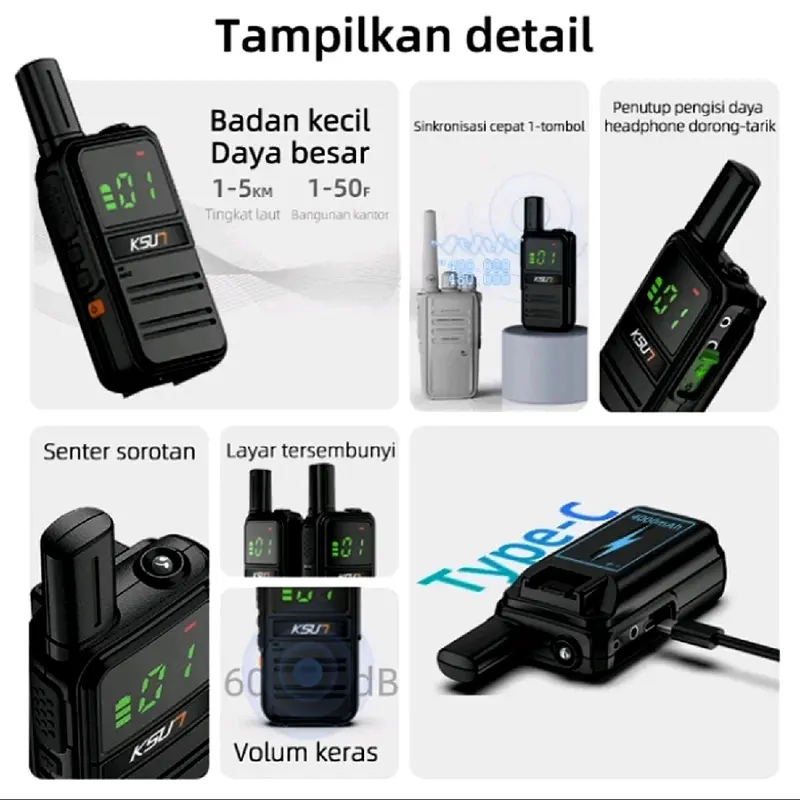 Ht Ksun X Tfsi M3 Plus uhf bisa copy frekuensi ht lain 5