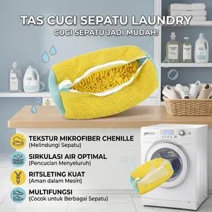 Permata Mall - Tas Cuci Sepatu Mesh | Laundry Bag 18x37x18cm | Pelindung Sepatu Saat Cuci