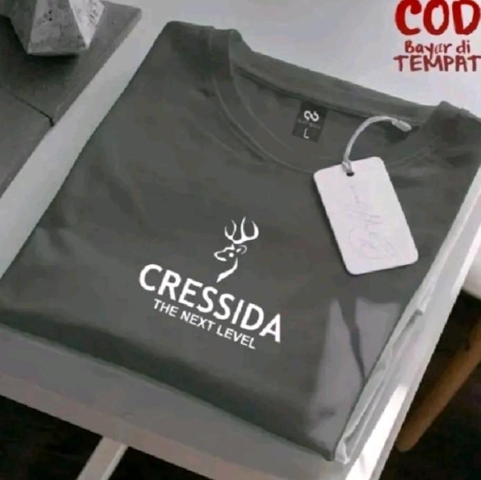 BISA COD.!! Kaos Distro Premium T-shirt Lengan Pendek Cr3ss1d4 Putih Pria Wanita Bahan Katun Combed 30s Keren Unisex Baju Oblong Santai Sablon Tebal Terbaru Dewasa 4