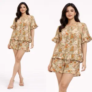 NAYA ONESET RAYON REMPEL PREMIUM LD 120 SETELAN LENGAN PENDEK CELANA PENDEK