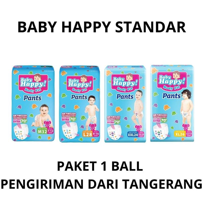 Popok Bayi Baby Happy Pants XXL24 Harga Hemat 0