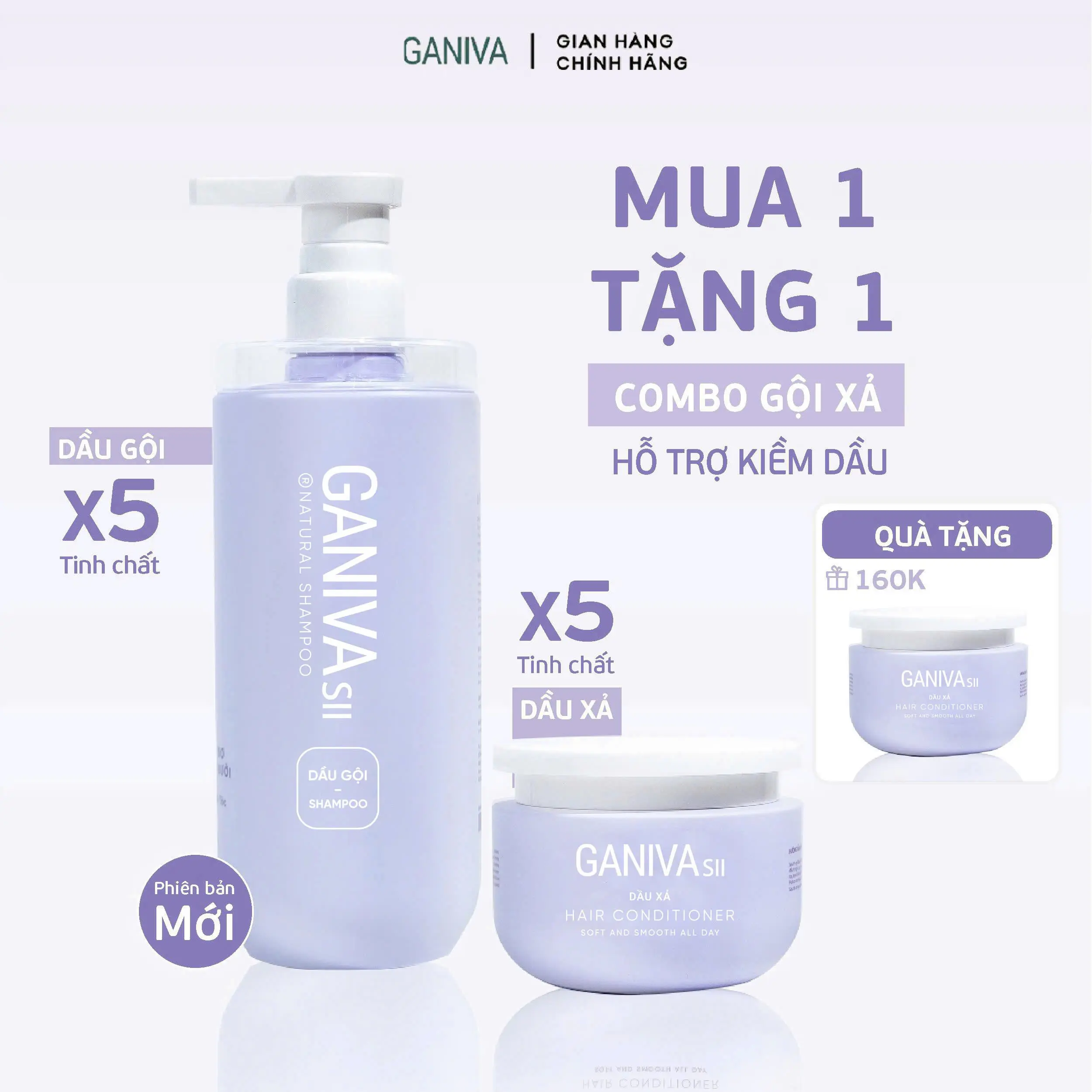 [Mua 1 Được 3] Combo Bộ Gội Xả( Dầu Gội + Dầu Xả) + Tặng Thêm Dầu Xả Hỗ Trợ Kiềm Dầu