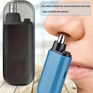 Recortador de vello para nariz y orejas recargable por USB para hombres, batería de 150mAh, recortador de vello nasal eléctrico portátil, diseño compacto y mini, carga rápida a través de interfaz USB