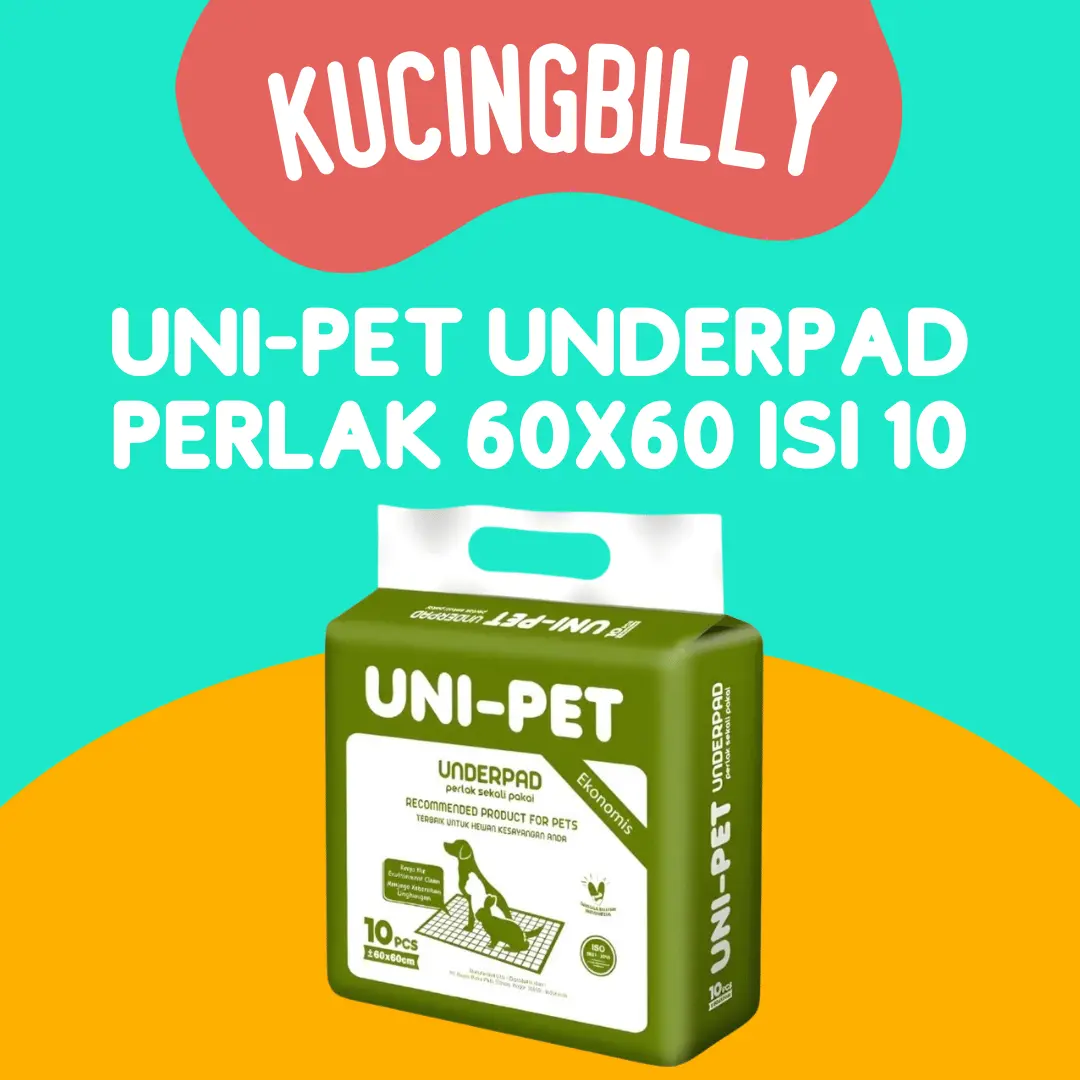 UNIPET uni-pet Underpad Perlak Alas Pipis BAB Hewan Anjing Kucing 60x60 isi 10