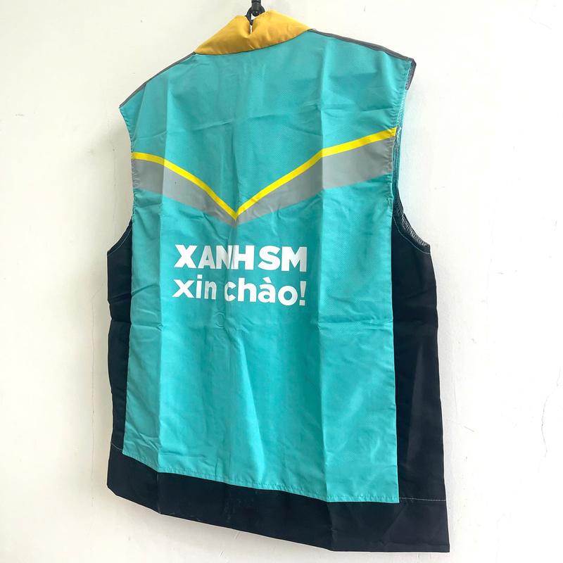 ÁO GILE CHẠY XE CÔNG NGHỆ XANH SM, SIZE TỪ M - 3XL, VẢI DÙ 2 LỚP THOÁNG MÁT