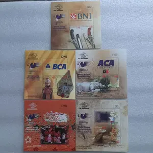 Perangko Indonesia WSC Jakarta 2012 total 5 sheet prangko nomer seri sama
