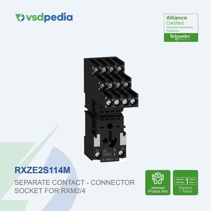 Gambar SCHNEIDER HARMONY ELECTROMECHANICAL RELAY SOCKET RXM4AB TERMINAL TERPISAH SCREW CONNECTOR RXZE2S114M dari vsdpedia Kota Administrasi Jakarta Timur Tokopedia