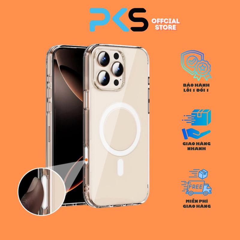 Ốp lưng Wiwu trong suốt chống sốc bảo vệ camera - Nút camera control tích hợp cho iPhone 16 series