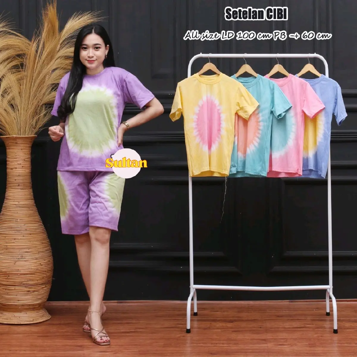 baju setelan perempuan dewasa baju cibi setelan cibi Nyaman Motif minimalis warna hitam