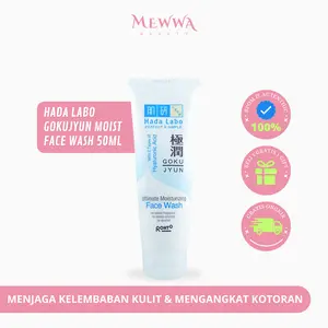 Mewwa Beauty - HADA LABO Gokujyun Ultimate Moist Face Wash 50ml - Pembersih Wajah Melembabkan Kulit Original BPOM