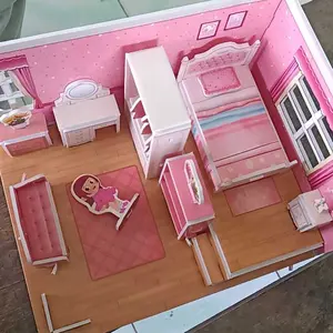 Poney Puzzle 3d diy bahan foam Miniatur diy rumah Paper house Mainan puzzle edukasi anak 3D Teka-teki