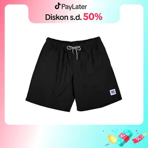 Russ Boardshort Celana Pendek Pria Wets Combo Warna Karet Nyaman Bordir Shorts Distro Santai Hitam Keren