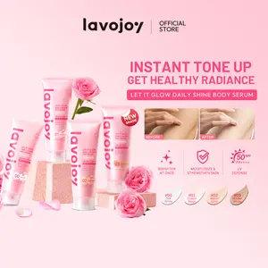 [Tone Up Shade 00 - 01 - 02 - 03] Lavojoy Let It Glow Daily Shine Body Serum Instant Tone Up Delicate Rose with SPF 50 PA++++ | Body Serum untuk Perlindungan Sinar UV | Mencerahkan & Melembabkan Kulit dengan Niacinamide + Australian Super VC+ Ceramide