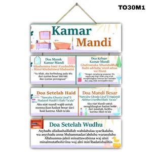 COD BAYAR DITEMPAT ️️Hiasan dinding KAMAR MANDI DAN TOILET 4 susun gantungan dinding pajangan hiasan dinding Tali doa keluar masuk kamar mandi doa sebelum dan sesudah wudhu doa setelah haid dan doa mandi besar