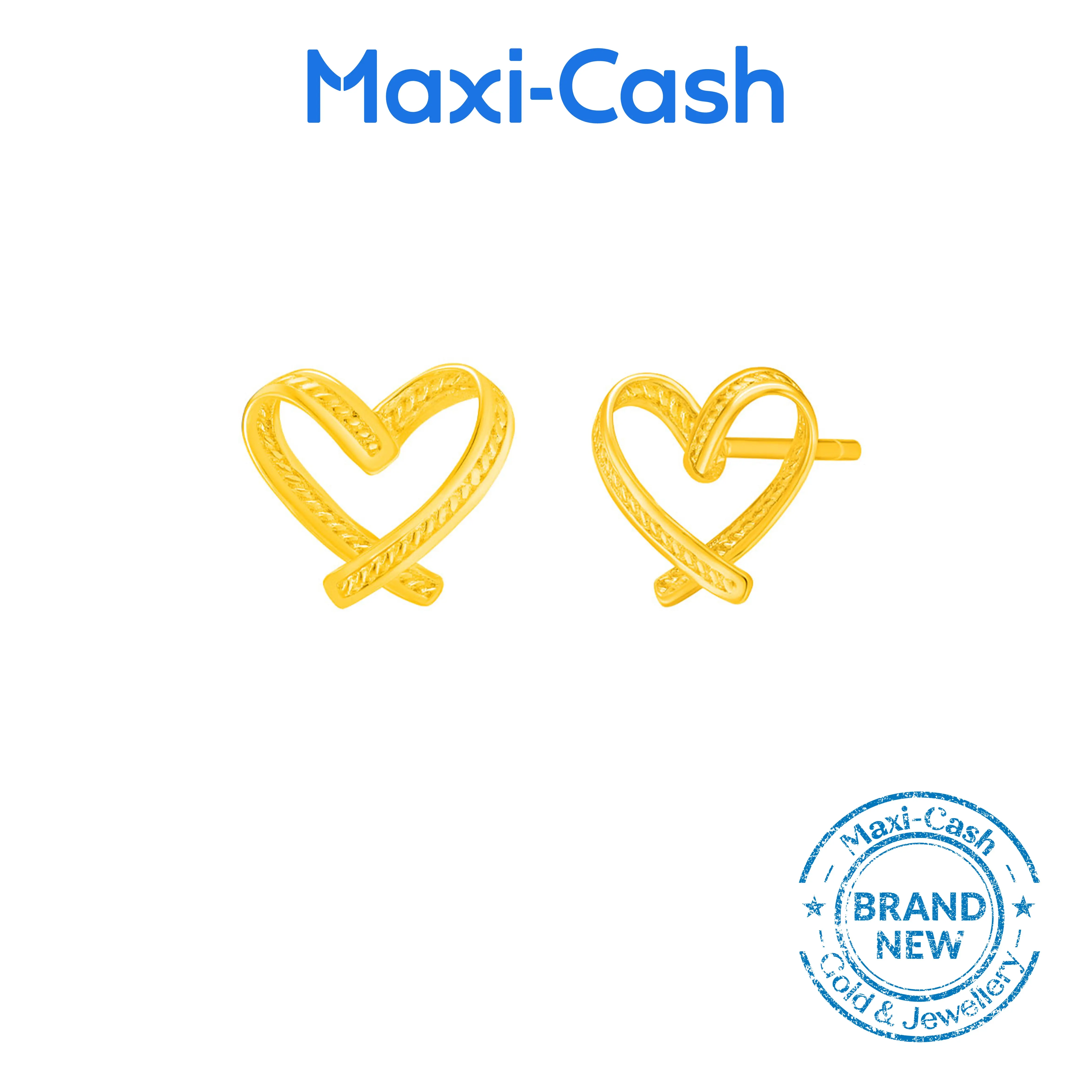 Heart Earrings in 916 Gold